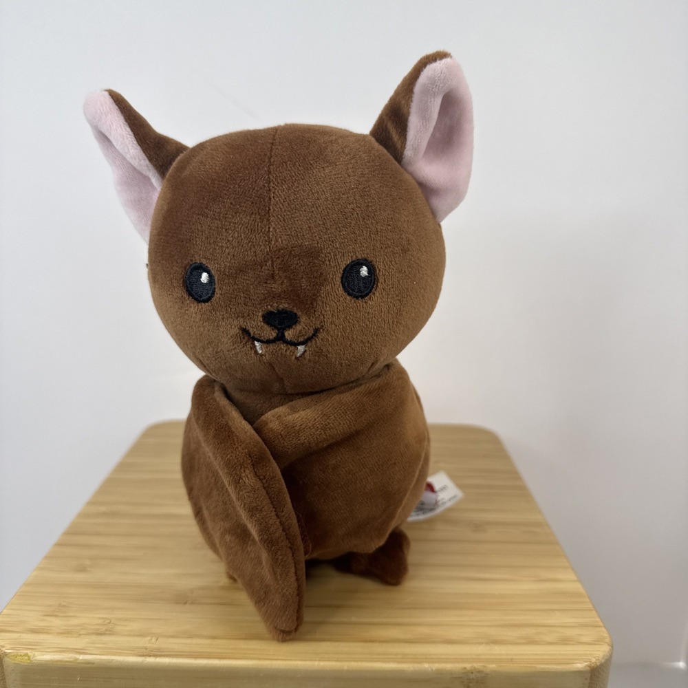 Fiesta Plush Toy Vernon-Luna 6.5" Brown Bat with Pink Ears Super Soft